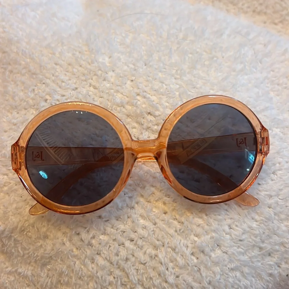 Janie and Jack round clear orange sunglasses girls size 4-6